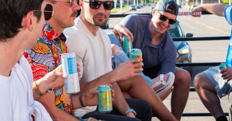 Group event celebrating on Motown Boogie Bus Detroit