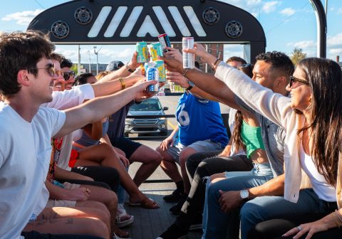 Group event celebrating on Motown Boogie Bus Detroit